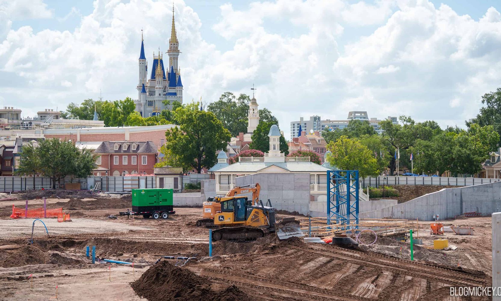 A Tower Crane Appears to Be Rising at Magic Kingdom's Piston Peak, the First Sign the Cars Land Is About to Go Vertical