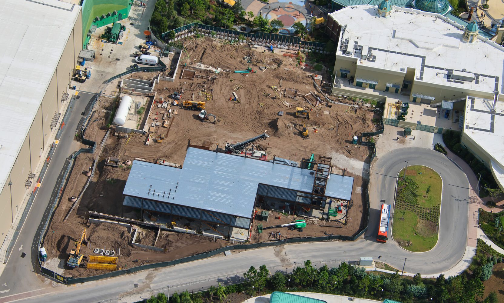 Epic Universe's event building gets roof decking, and Team Member space may open before the private event hall