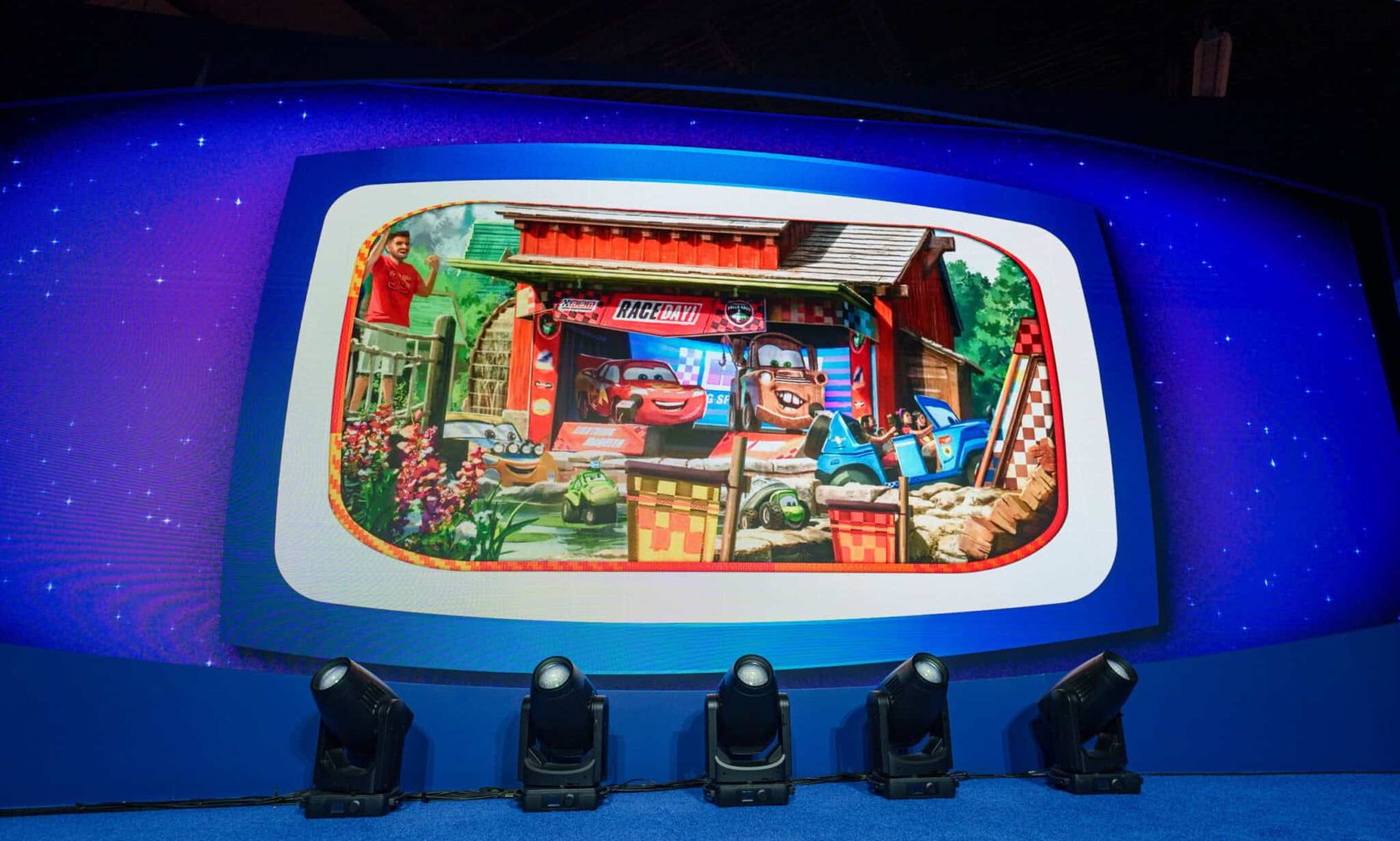 Disney Showed a Full-Size Piston Peak Ride Vehicle Model at D23, and the Vehicle Will Have Six Seats, No Doors, and 32-Inch Wheels