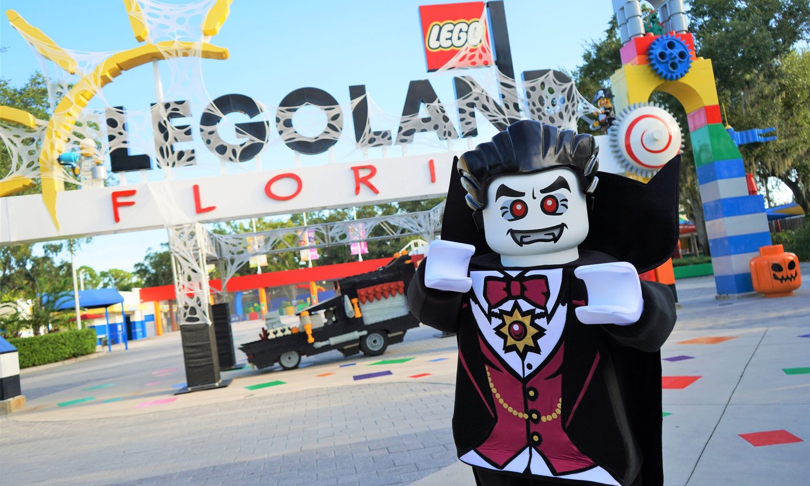 Legoland Florida's Galacticoaster Is Getting 356 Halloween LEGO Elements, Including a Jack-O-Lantern Hood Ornament