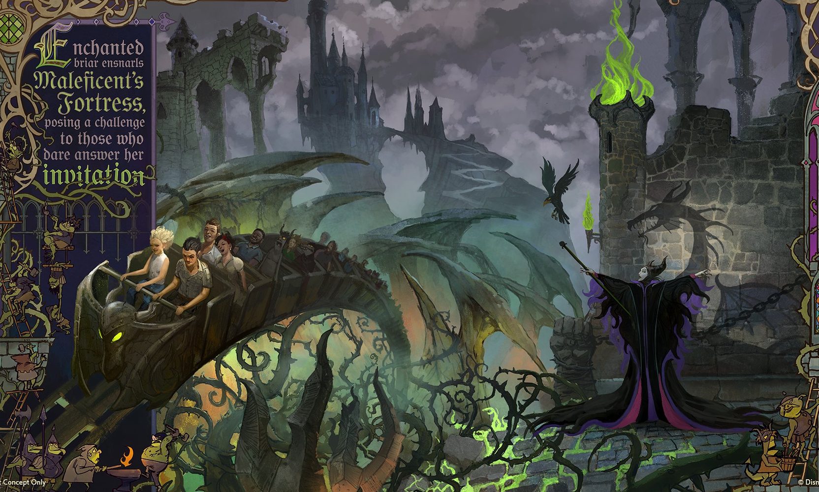 Disney Names It Villains Land and Details Both Magic Kingdom Rides: A Maleficent Dragon Coaster and a Magic Mirror Boat Ride