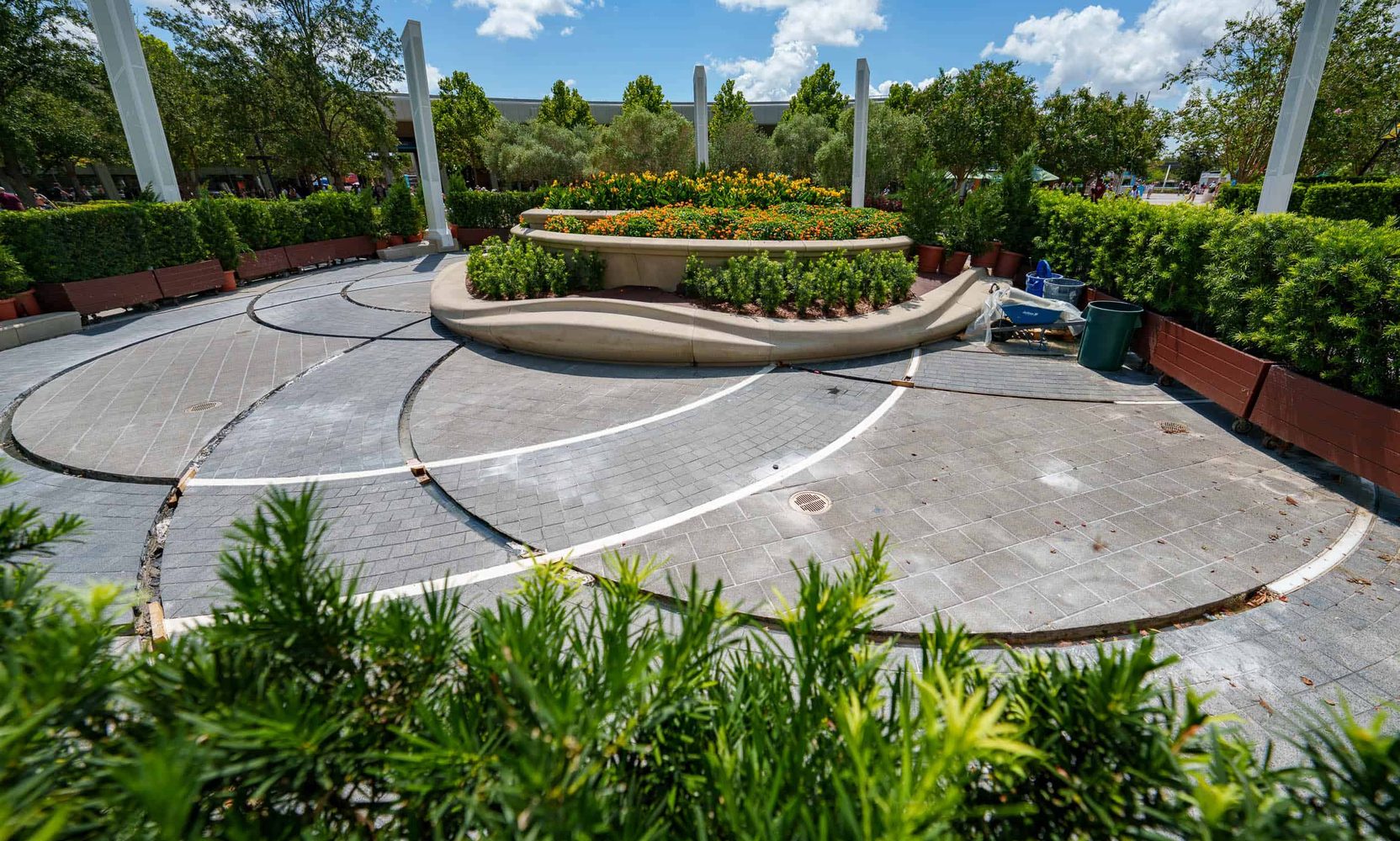 EPCOT's troubled in-ground lighting is gone, and crews have filled the channels with concrete