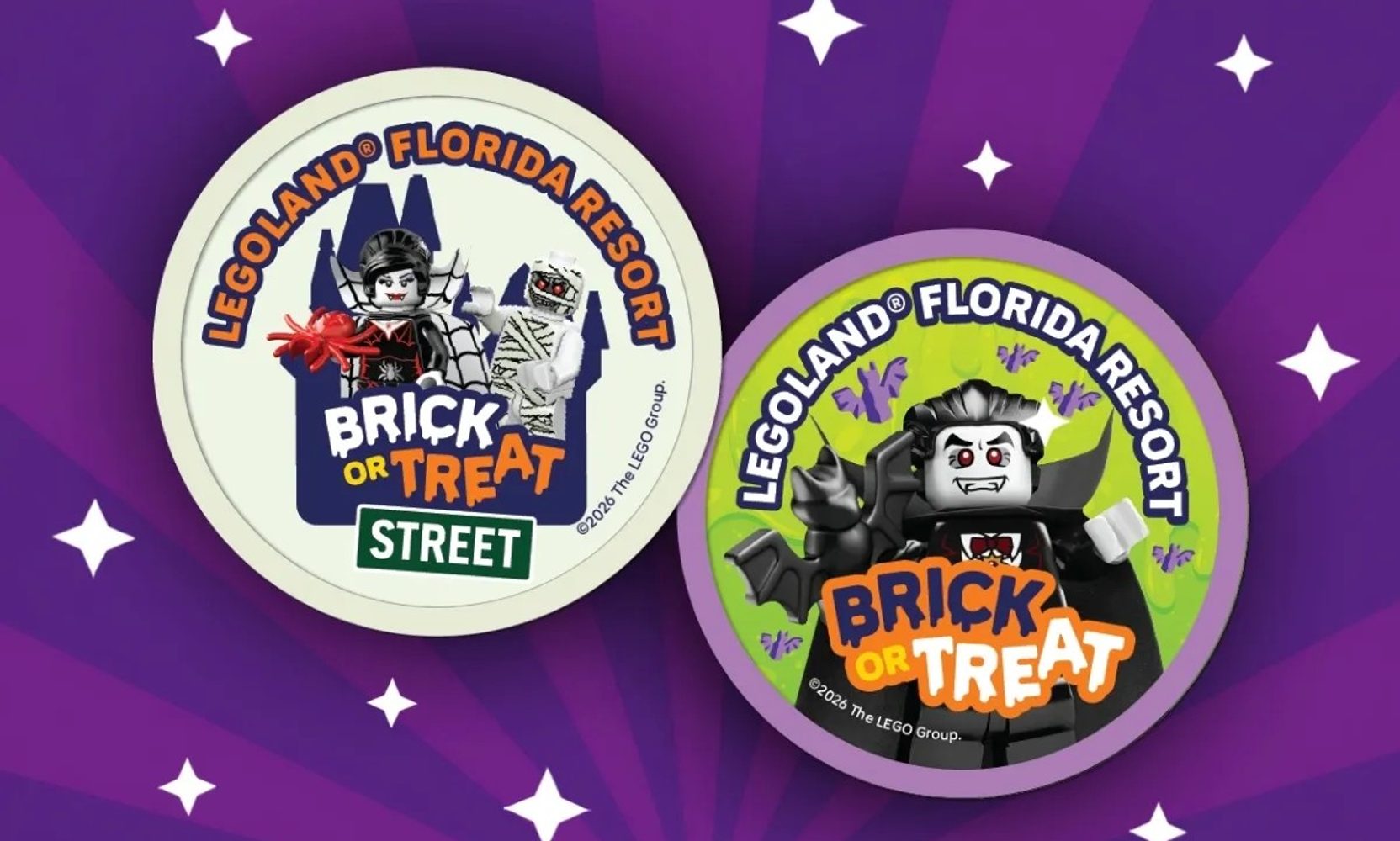 Legoland Florida Is Giving Away Two Free Brick or Treat Pop Badges, One of Them Glow in the Dark, and Neither Appears in the Event Guide