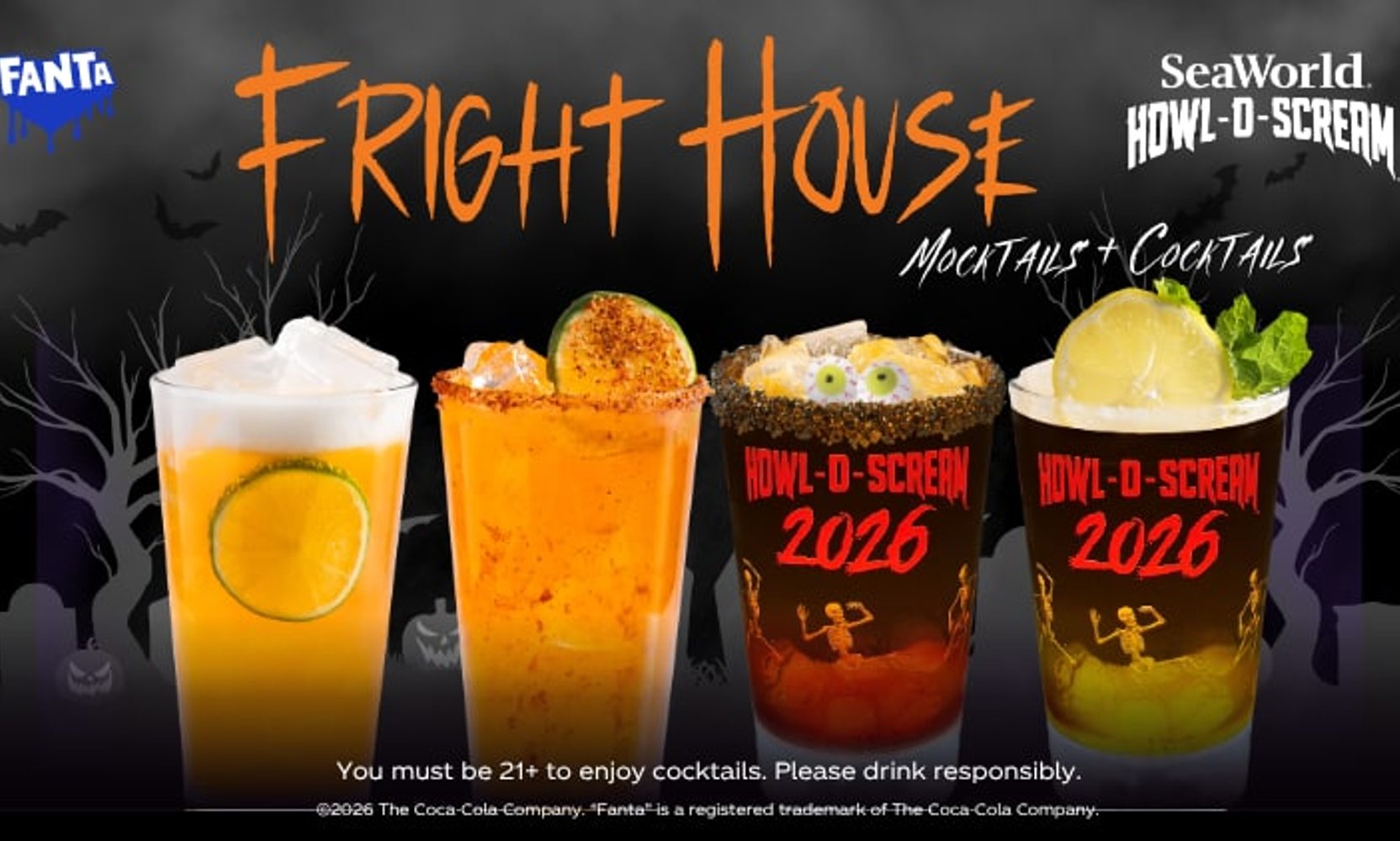 SeaWorld Filled In Its Howl-O-Scream Food Page Three Days Before Opening Night, and Four of the Five New Bars Finally Have Addresses