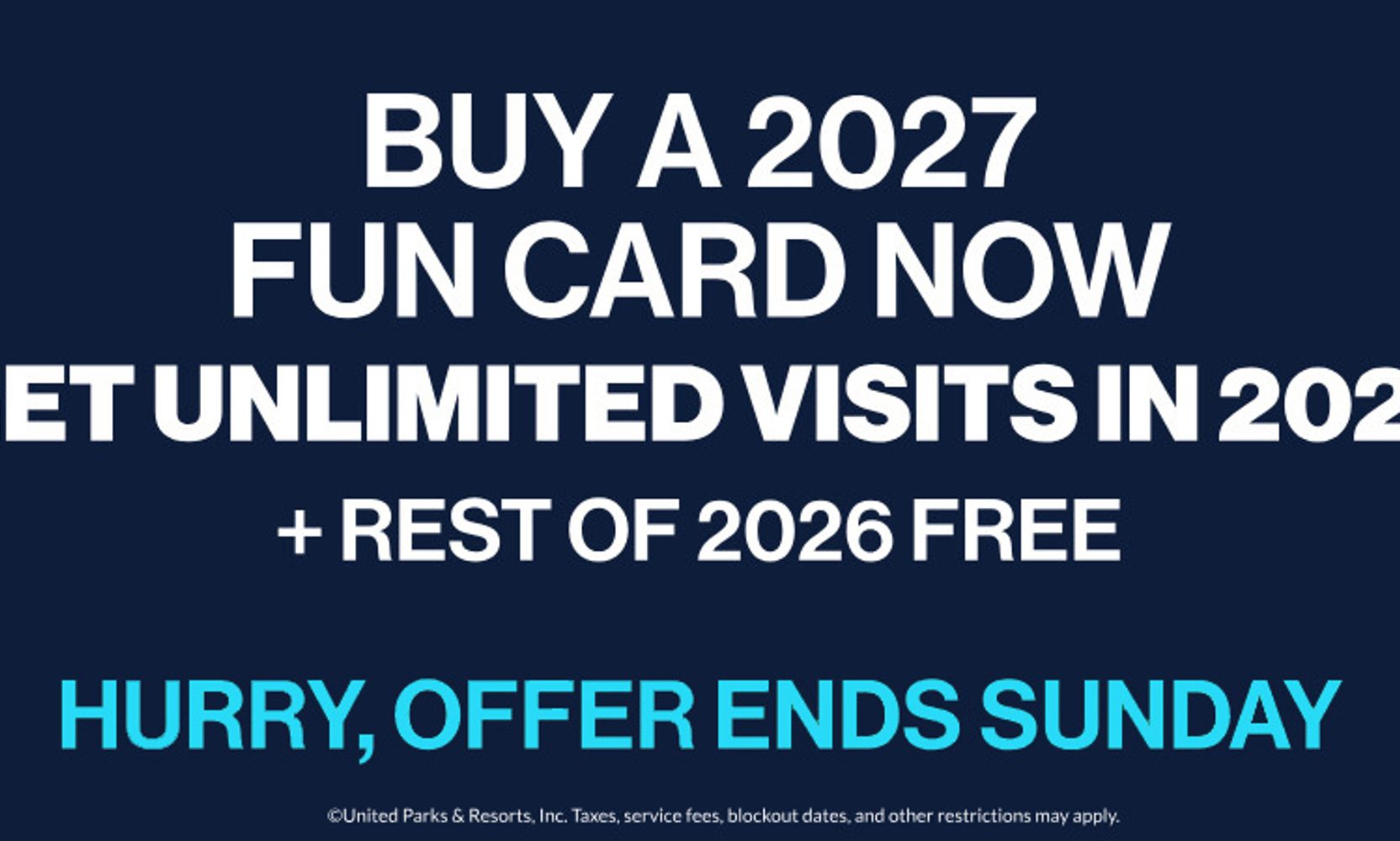 SeaWorld's 2027 Fun Card Now Costs $144.99, $5 More Than at Launch, and a New Banner Says the Offer Ends Sunday
