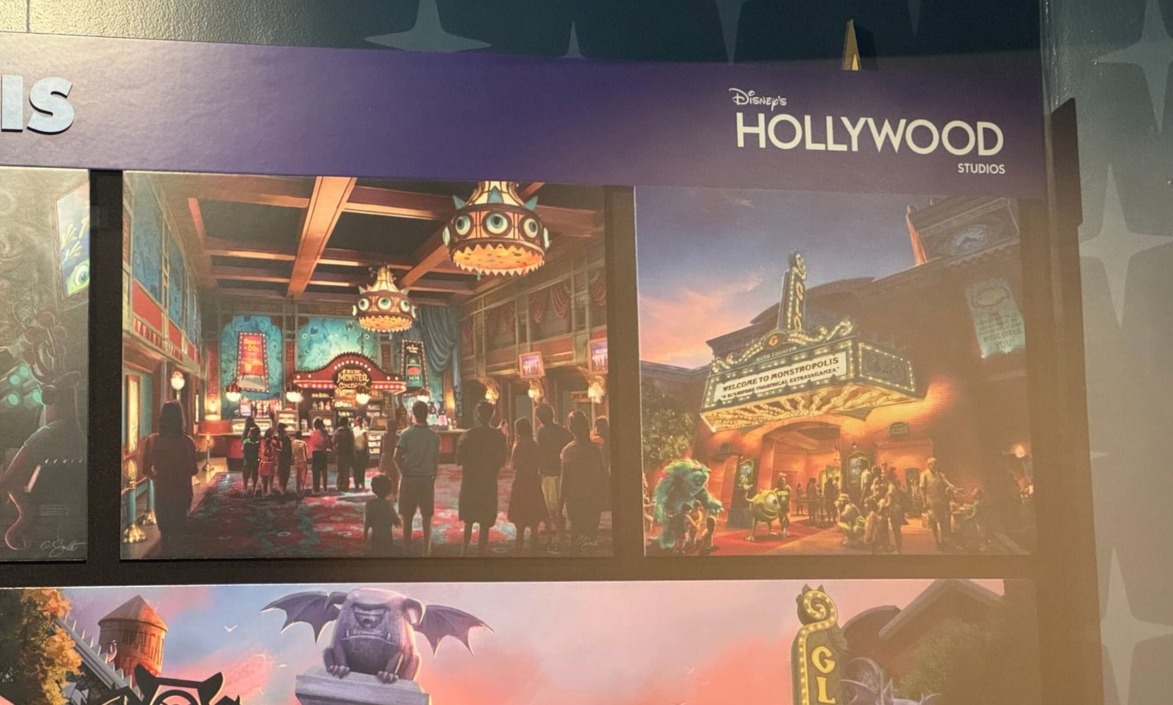 First Concept Art of the Glob Theater Lobby: Eyeball Chandeliers and a Monster Concessions Stand in the Old MuppetVision Space