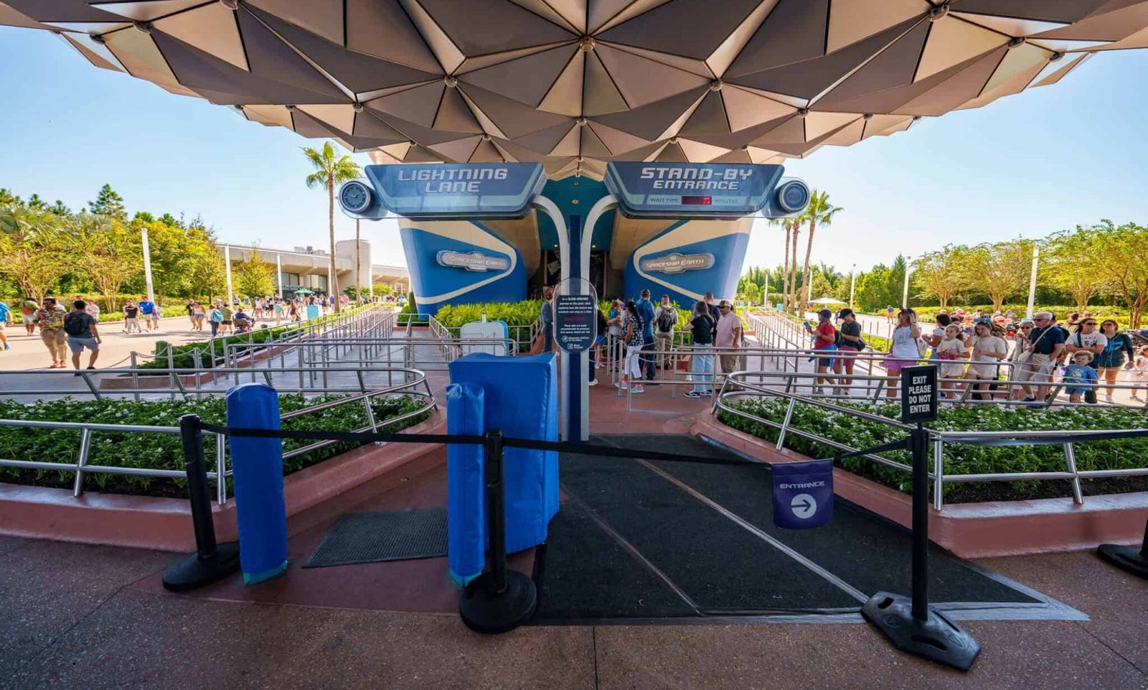 Spaceship Earth's Main Entrance Has Been Closed for at Least a Week, and Cast Members Say the Sphere Drips Onto the Walkway
