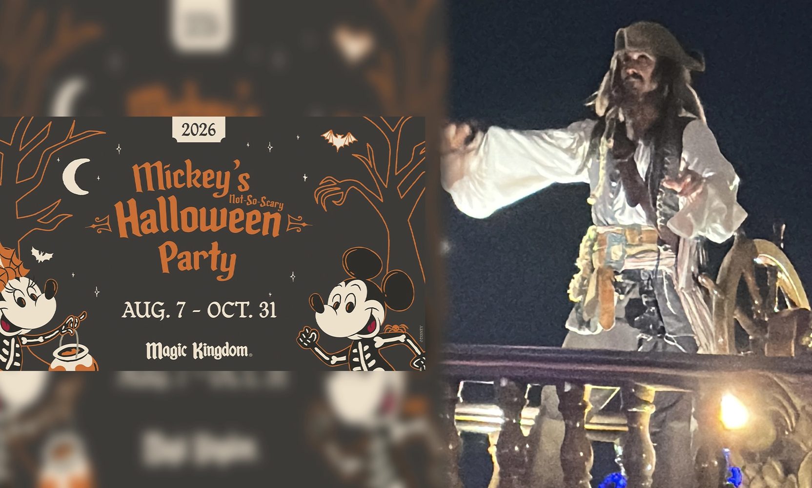 Captain Jack Sparrow Headlines a New Adventureland Show Called Spirited Swashbucklers at Mickey's Not-So-Scary Halloween Party 2026