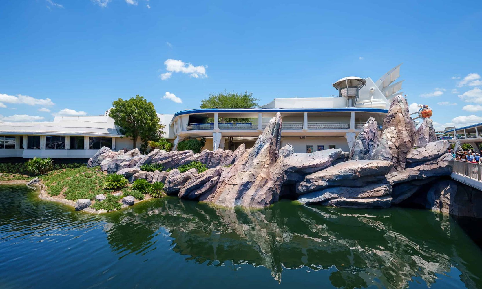 Disney Has Fully Cleared Tomorrowland's 1994 Entrance Towers at Magic Kingdom, Leaving Bare Rockwork