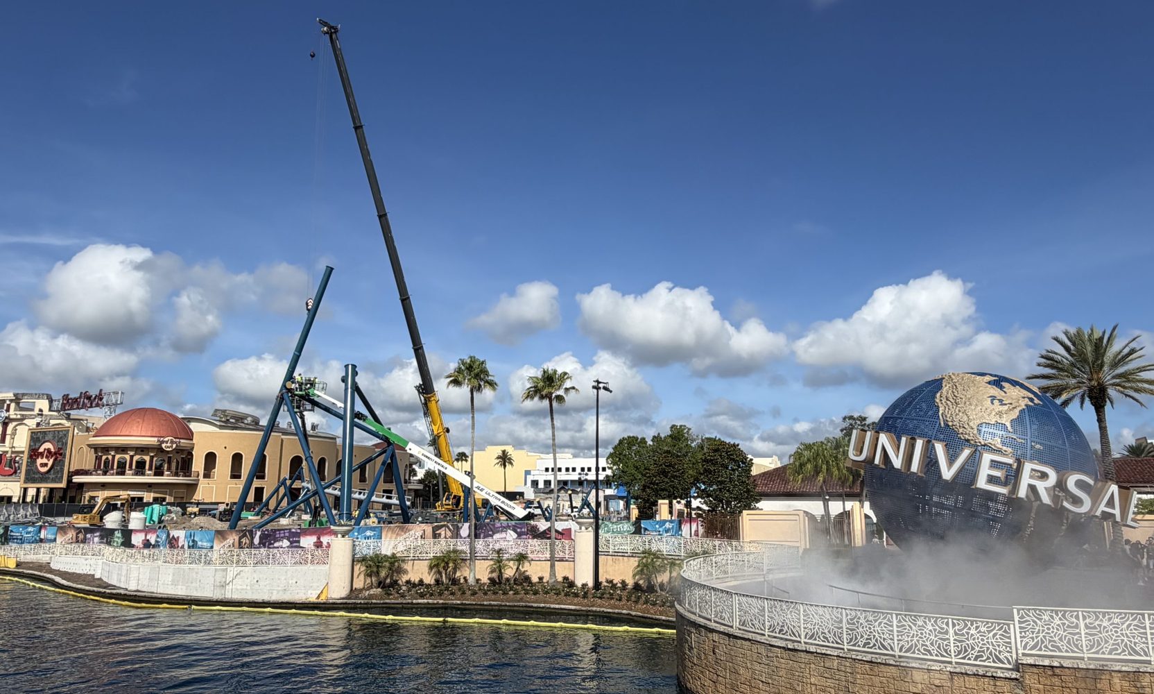 Hollywood Drift's 170-Foot Spike Begins Rising Over Universal Studios Florida