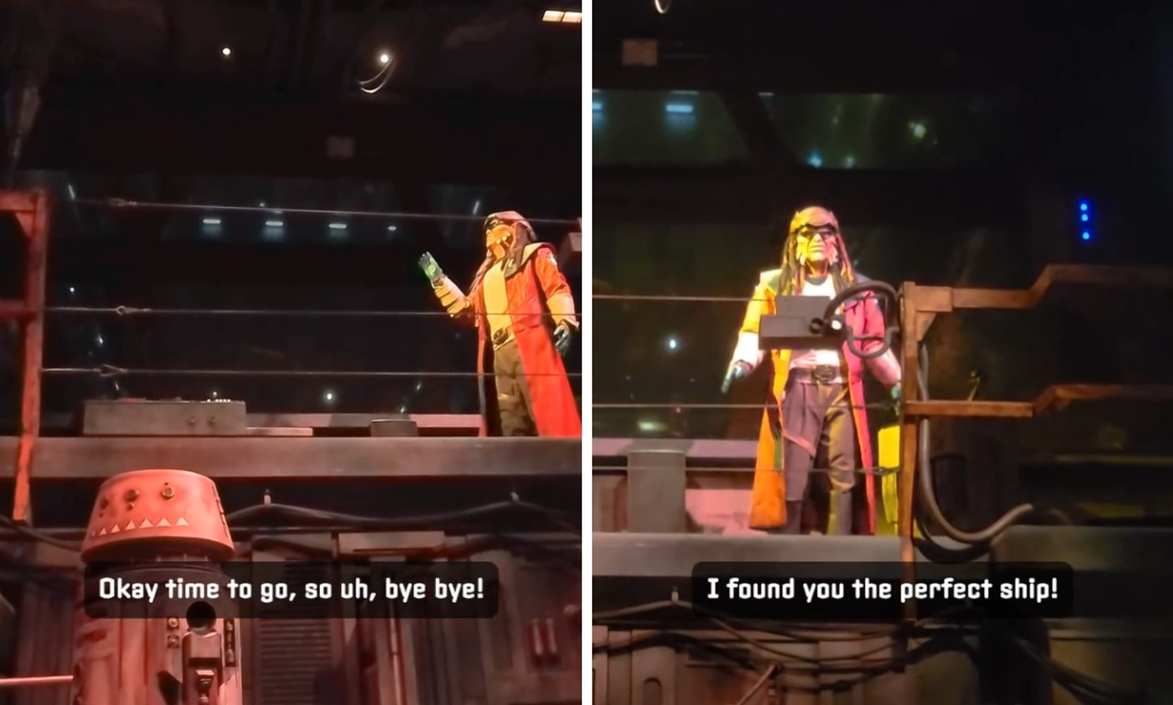 First Look at the Updated Smugglers Run Preshow at Galaxy's Edge: Hondo Ohnaka Is Just Straight-Up Stealing the Falcon This Time, with the Mandalorian and Grogu Mission Opening May 22