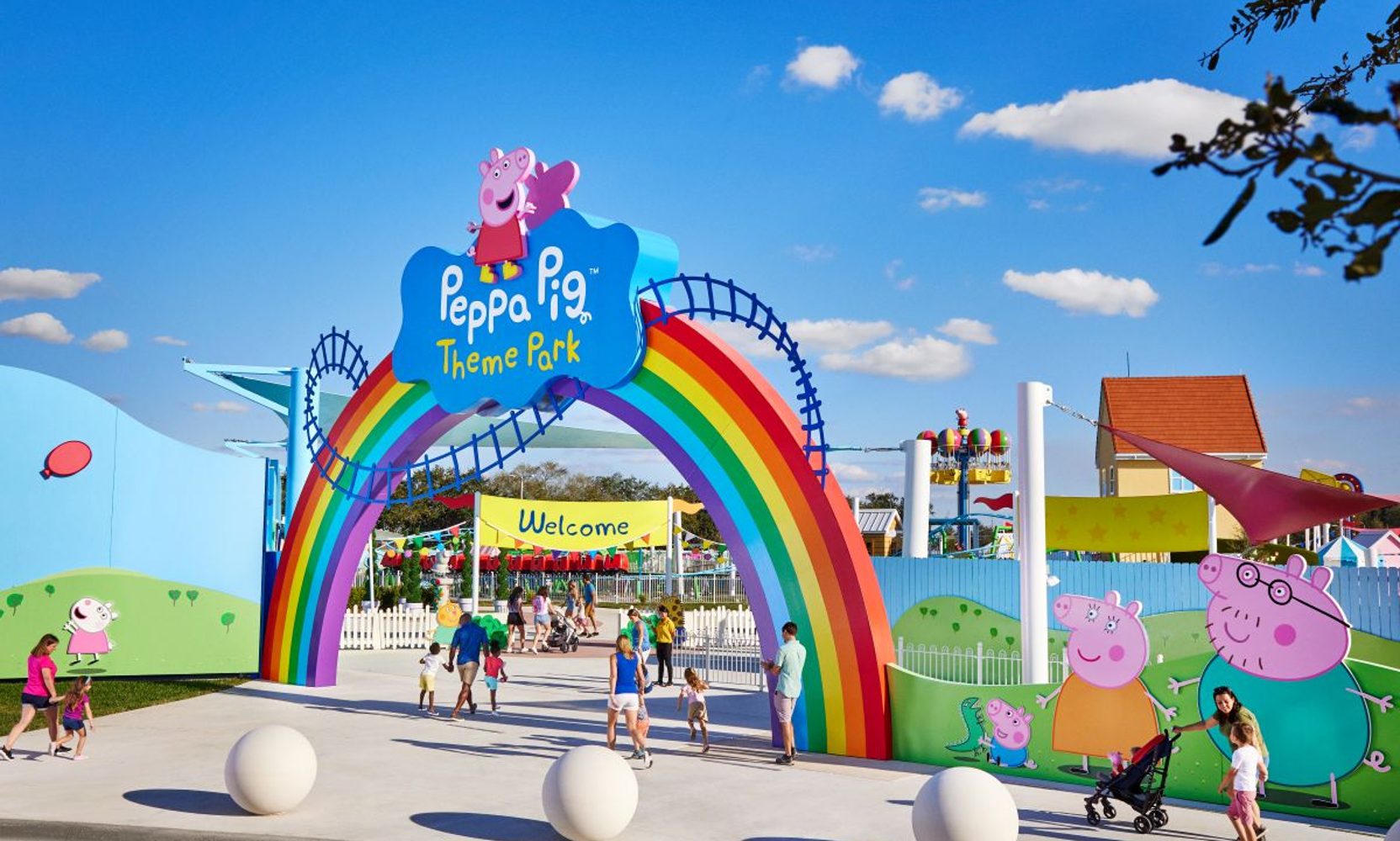 Pig Family Travel Adventure Opens at Peppa Pig Theme Park Florida: Passport Stamps and Five Zones