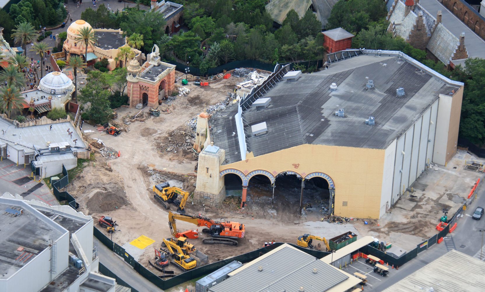 Sindbad Theater Demolition in Full Swing at Universal's Lost Continent
