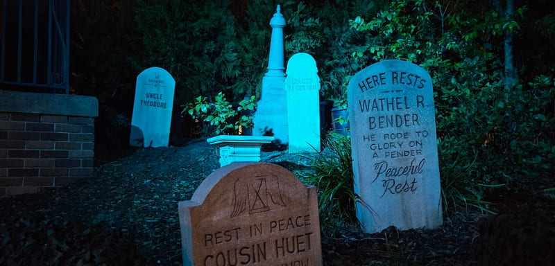 Construction Walls Come Down at the Haunted Mansion and Several Gravestones Have Quietly Moved