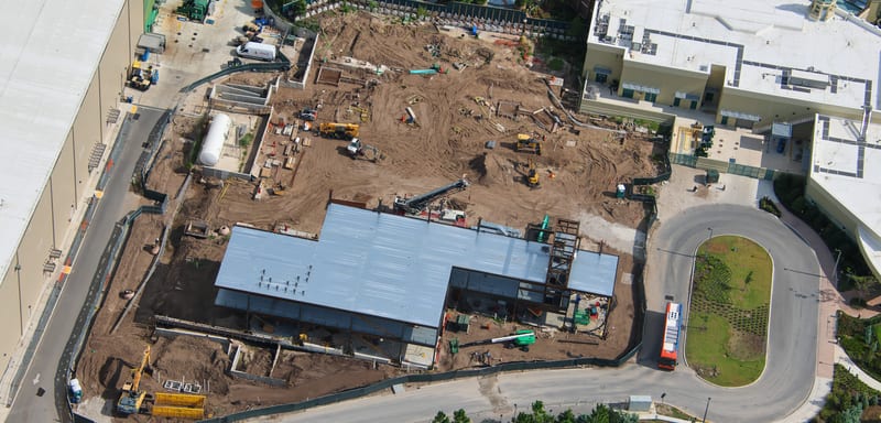 Epic Universe's event building gets roof decking, and Team Member space may open before the private event hall