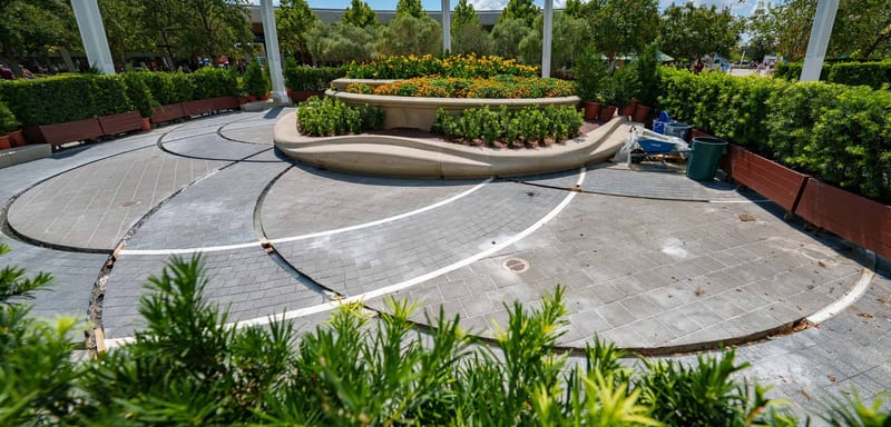 EPCOT's troubled in-ground lighting is gone, and crews have filled the channels with concrete