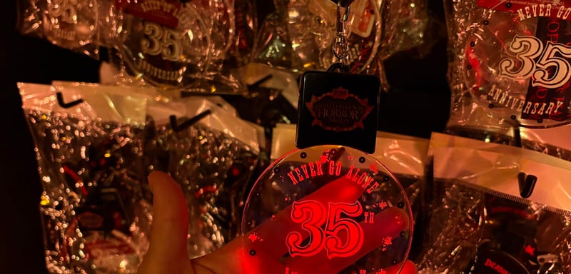Universal is selling a $20 light up necklace that signals you do not want to be scared at Halloween Horror Nights 35, just not in the houses