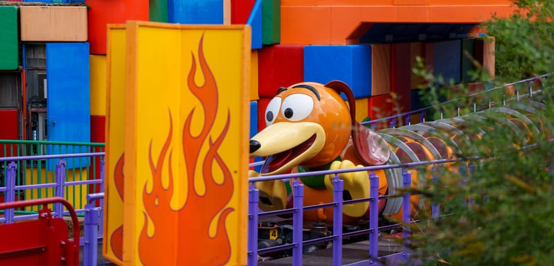 Slinky Dog Dash Has Now Gone Three Days Without Opening, With One Train Stopped at the Second Launch and a Panel Standing Open
