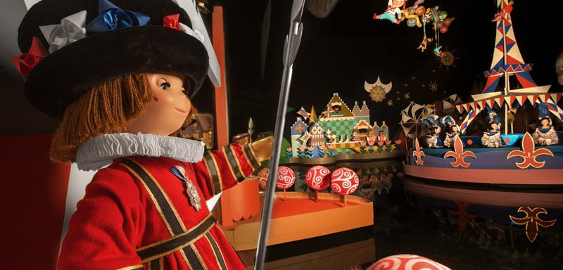 Two Dancers Are Missing From it's a small world at Magic Kingdom, and the Facade Is Peeling Where It Meets the Water