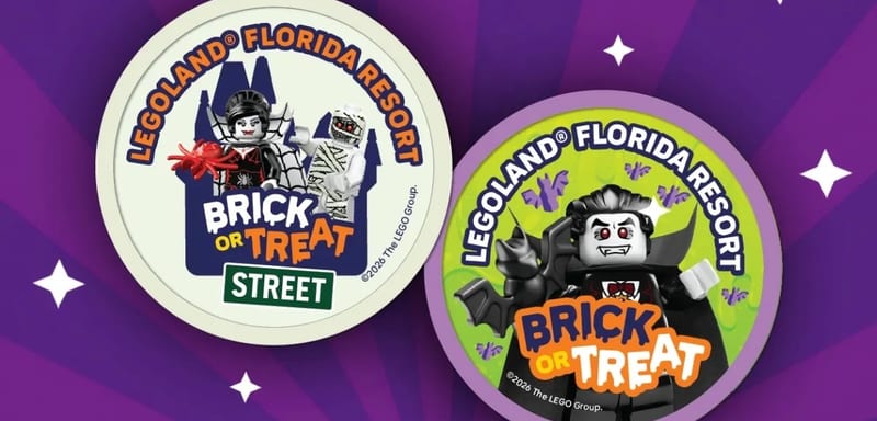 Legoland Florida Is Giving Away Two Free Brick or Treat Pop Badges, One of Them Glow in the Dark, and Neither Appears in the Event Guide