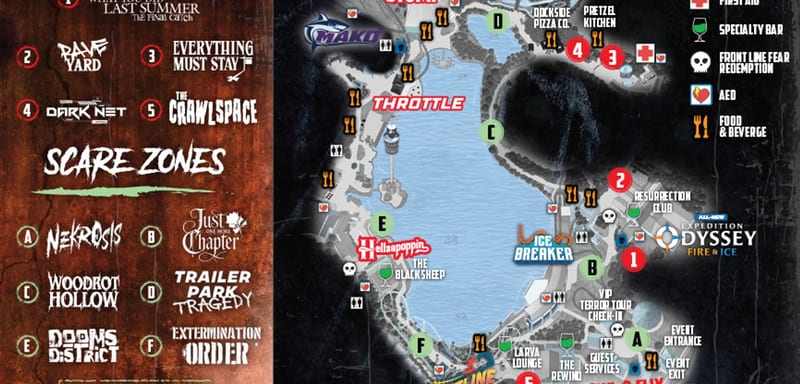 SeaWorld Posted the Howl-O-Scream Map a Day Before Opening Night, and It Gives The Rewind the Location Its Food Page Left Blank