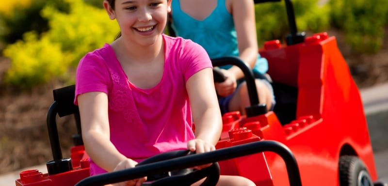 Legoland Says the Department of Monster Vehicles Is Not Just Driving School With Decorations, and Riders Hit Glowing Ectoplasm Spots