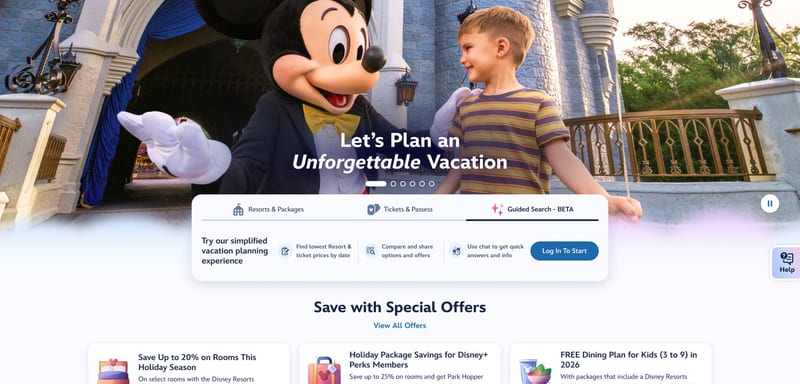 Disney World's Website Is Testing an AI Guided Search Tab Built With Google Cloud and Gemini, and Selected Guests Can Describe the Trip They Want