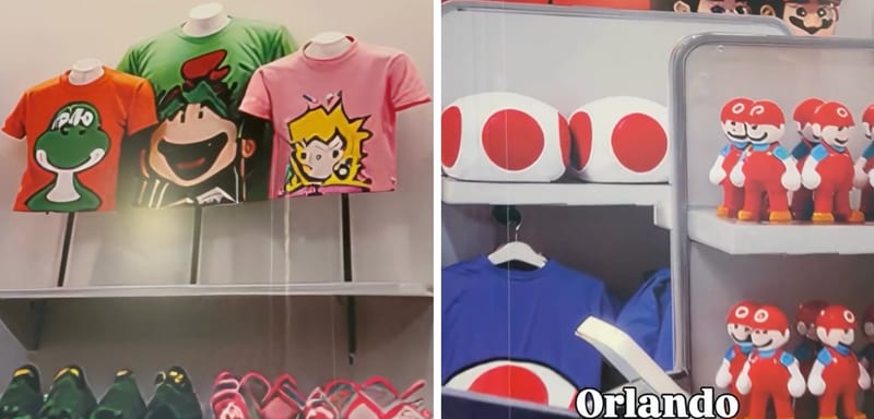 Universal's Closed Store at Orlando's Airport Has a Construction Wall of Warped Mario Merch, and WDWNT Says the Images Are AI