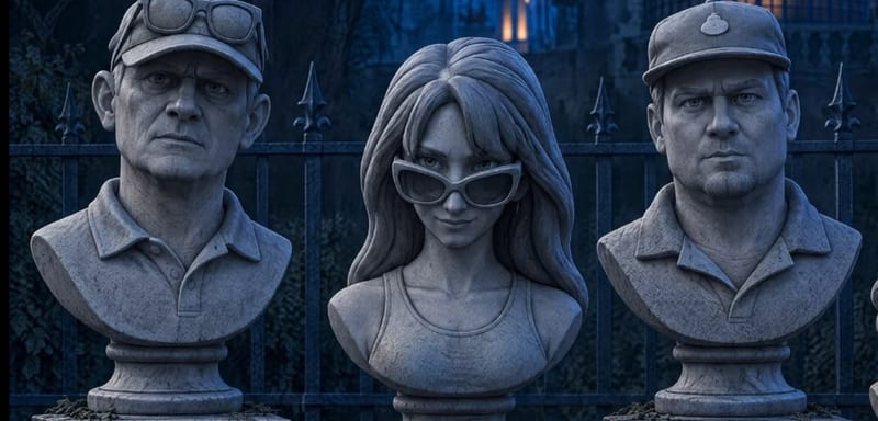 Disney PhotoPass Tested a Haunted Mansion Magic Shot That Turns Guests Into Stone Busts, and It Appears to Use Generative AI