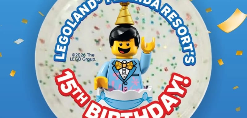Legoland Florida Turns 15 on October 15, and the First 150 Guests Through the Gates Get a Birthday Goody Bag