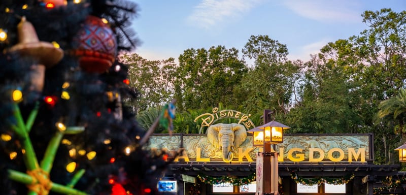 Santa Gets His Own Snowy Trail at Animal Kingdom This Year in Santa's Holiday Grove, Across From Theater in the Wild