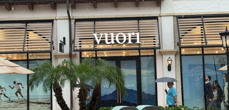 Vuori Opens at Disney Springs on Friday, October 16, in the Town Center Storefront Shore Left Empty in May