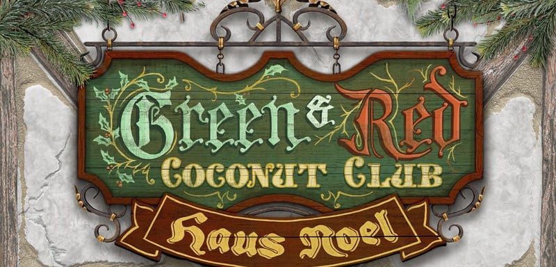 Universal's Green & Red Coconut Club Becomes 'Haus Noel,' an Alpine Christmas Pub, as Full 2026 Holiday Details Drop