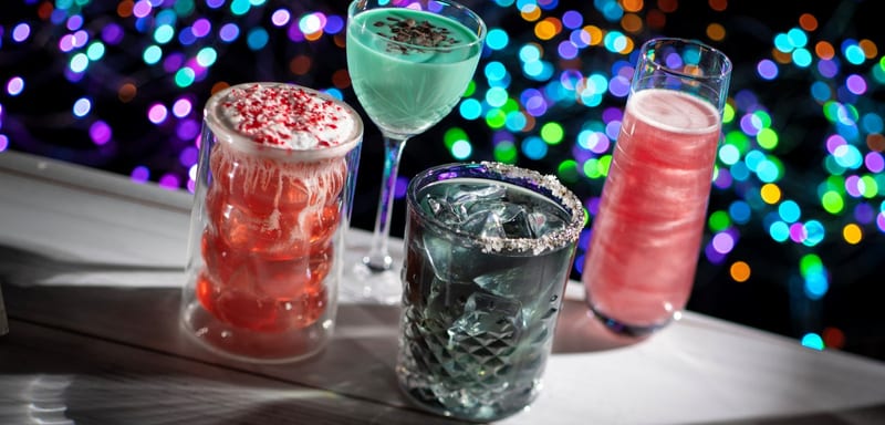 Jollywood Nights' New Animation Courtyard Lounge Gets Its Menu: Five Holiday Drinks, Four of Them New