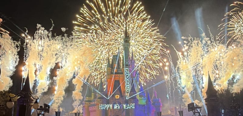 Disney World's New Year's Eve Fireworks Times Are Out, and Magic Kingdom's Early Fantasy in the Sky Moves Up an Hour to 6:30pm