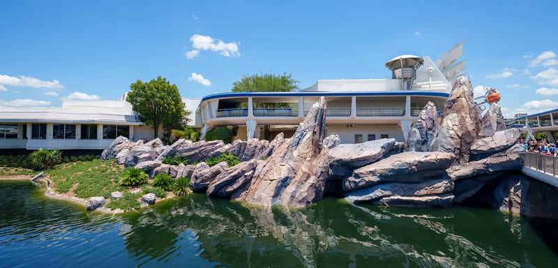 Disney Has Fully Cleared Tomorrowland's 1994 Entrance Towers at Magic Kingdom, Leaving Bare Rockwork