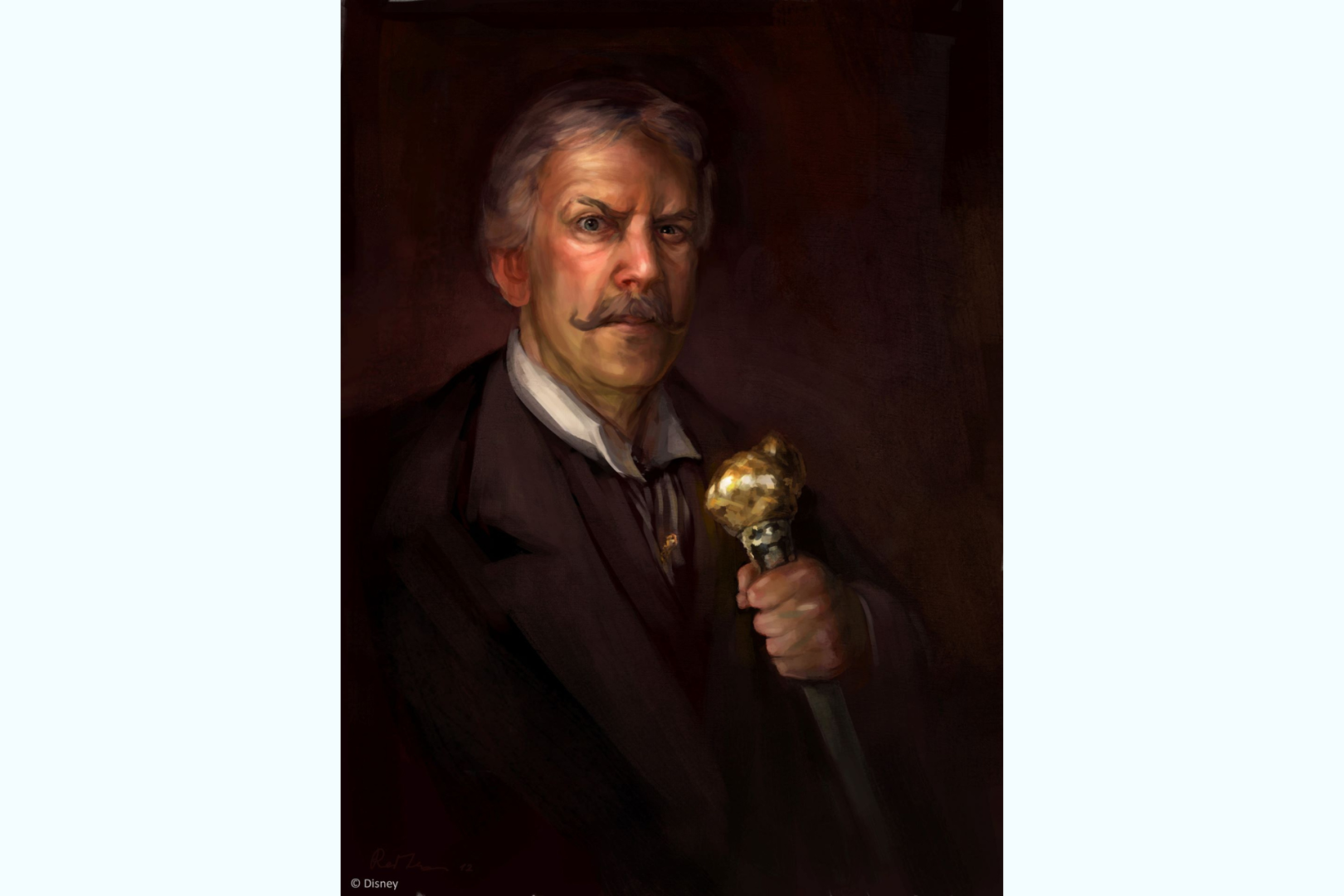 Updated Barnabas T. Bullion character art for the rebuilt Big Thunder Mountain Railroad queue at Magic Kingdom.