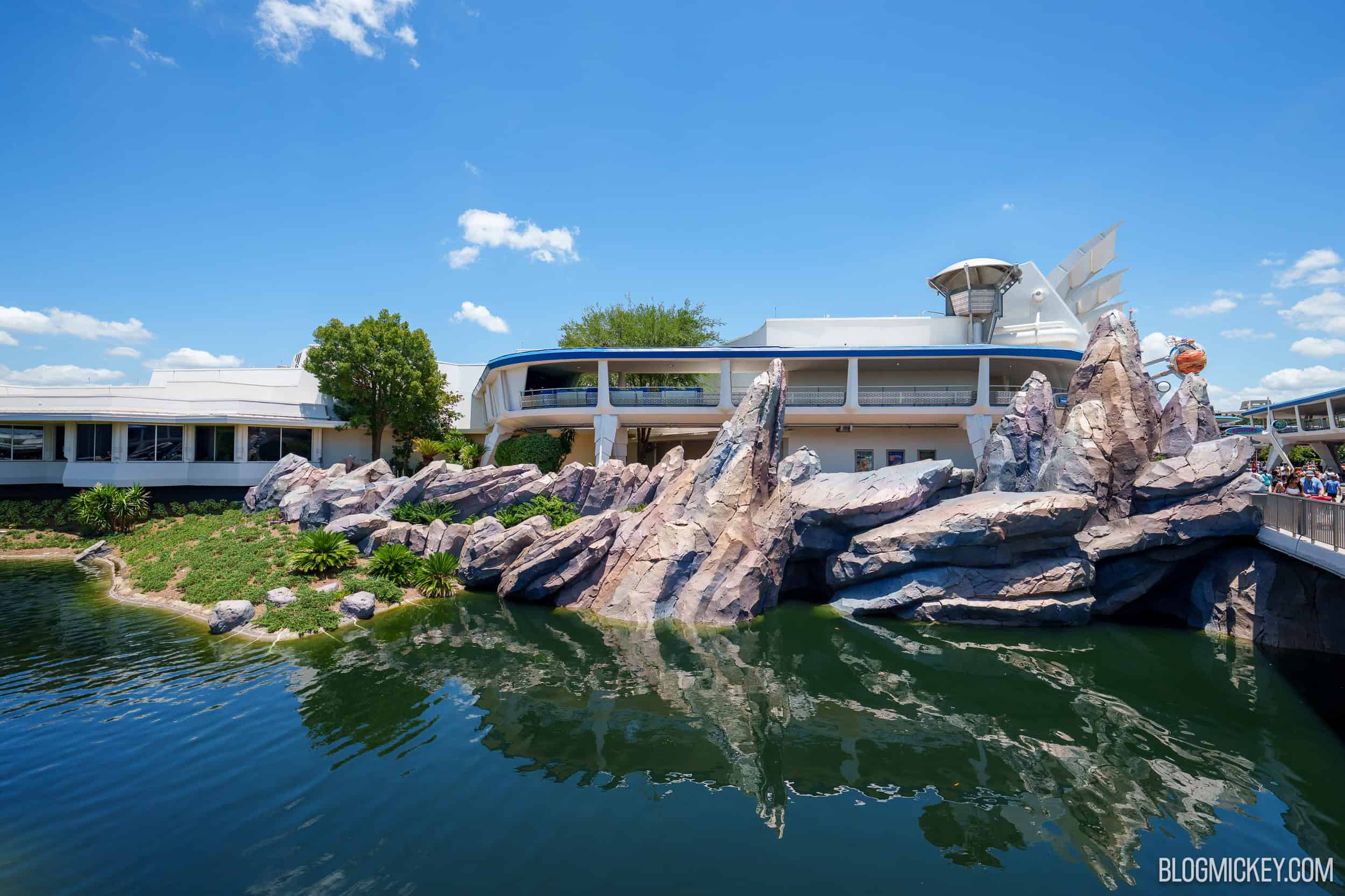 Disney Has Fully Cleared Tomorrowland's 1994 Entrance Towers at Magic Kingdom, Leaving Bare Rockwork
