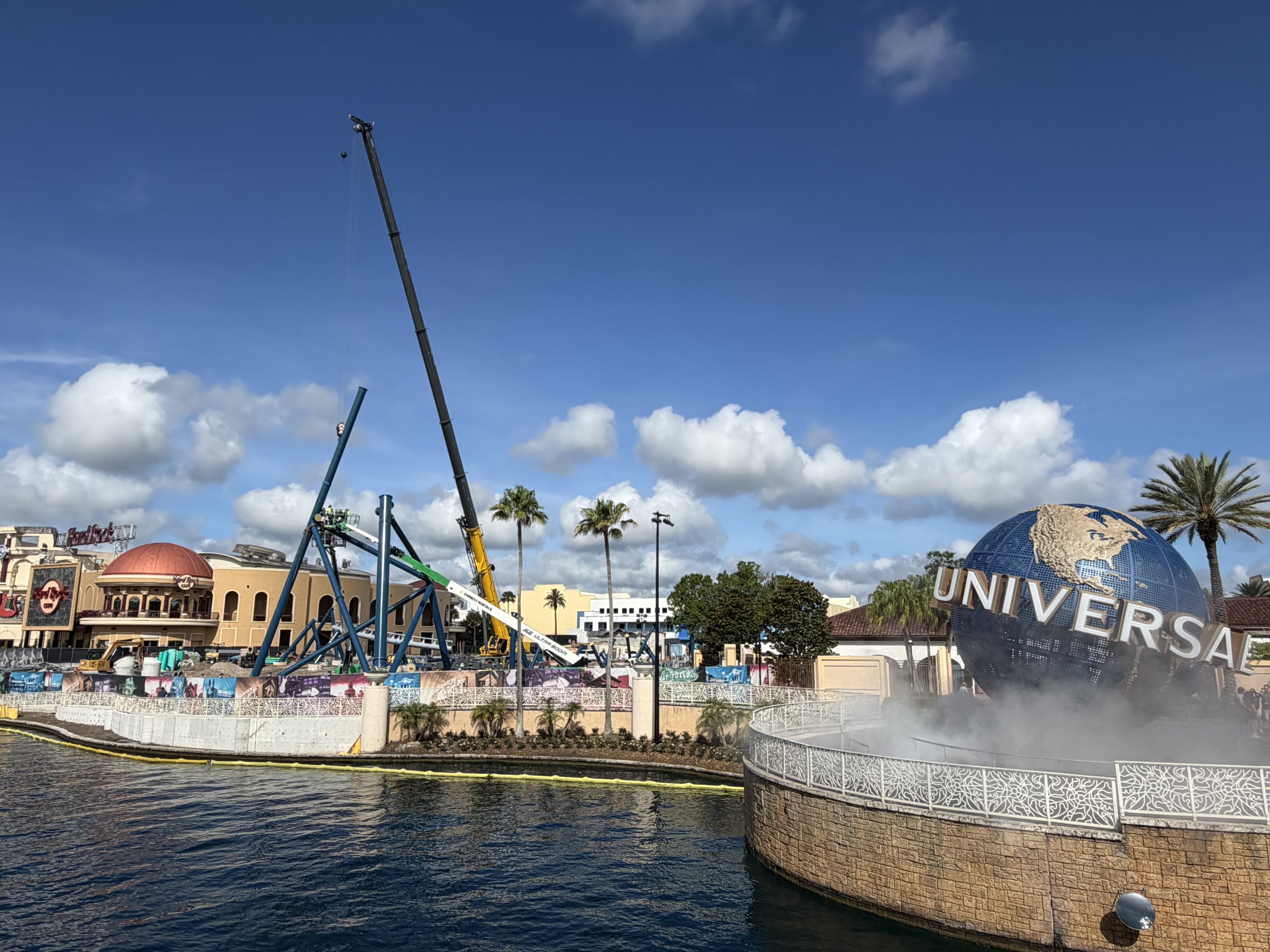 Hollywood Drift's 170-Foot Spike Begins Rising Over Universal Studios Florida