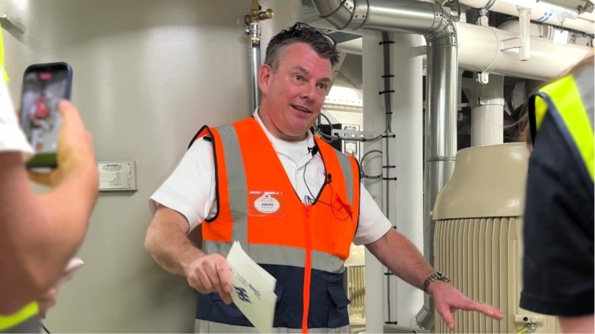 Disney Destiny engine room tour with Chief Engineer Johan Blokstra