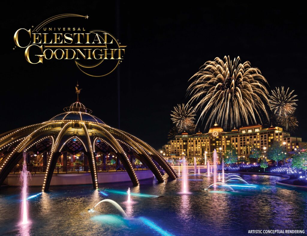 Universal Celestial Goodnight, the New Epic Universe Nighttime Show, Debuts July 7 in Celestial Park