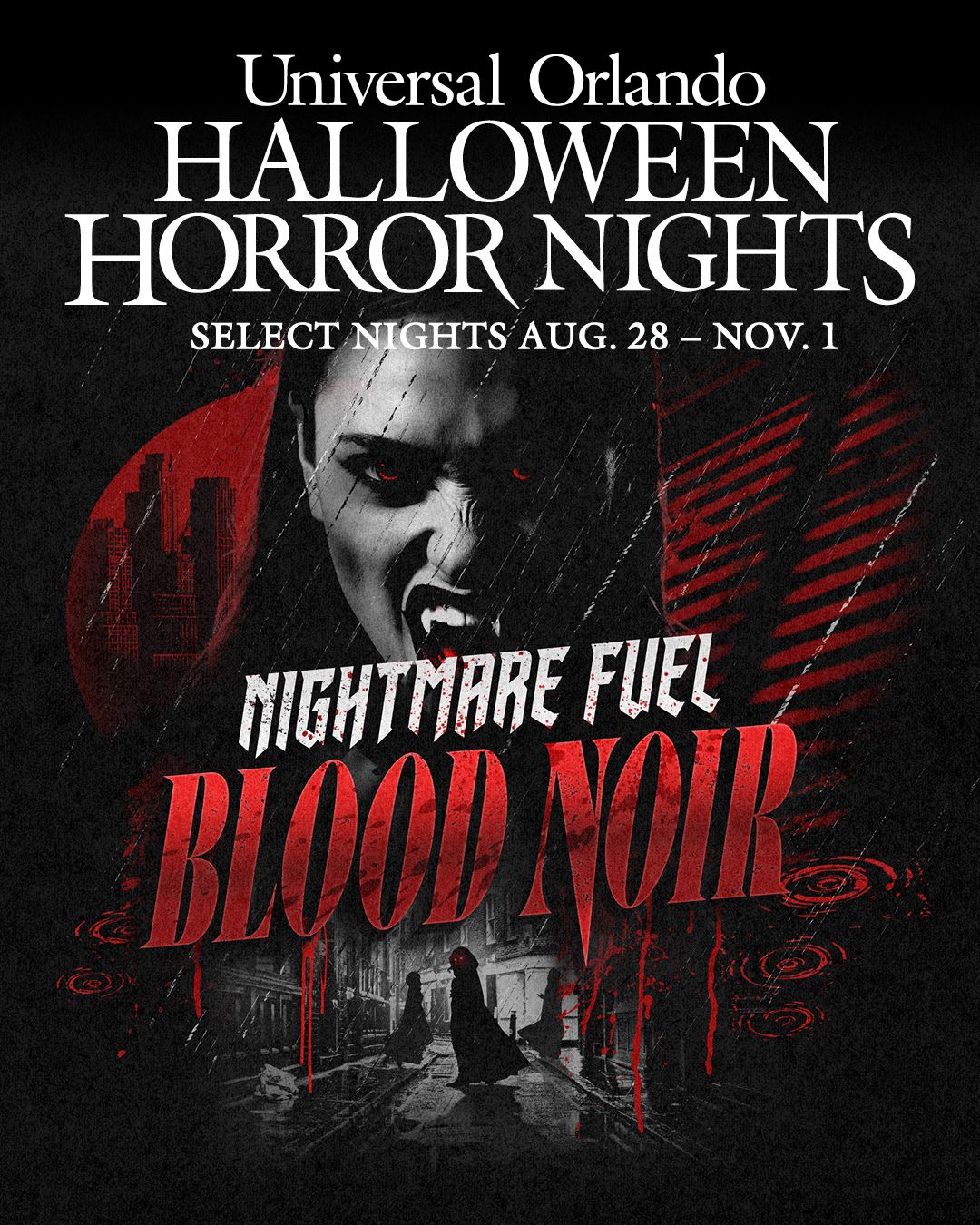 Universal Reveals Nightmare Fuel: Blood Noir, a Vampire-Themed Live Show for Halloween Horror Nights 35